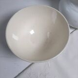 Vintage ironstone bowl from the Badonviller factory in cream and blue.