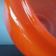 Abat jour vintage verre opaline orange 1970