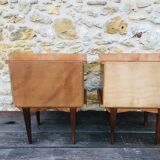Pair of vintage bedside tables, Scandinavian style 60s