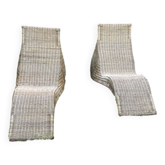 Karlskrona Karl Malmval rattan lounge chair for IKEA