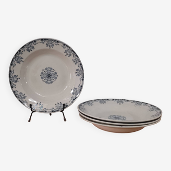 4 hollow iron earthenware plates, Mignon model, H & Cie