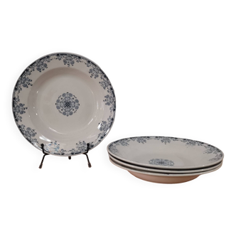 4 hollow iron earthenware plates, Mignon model, H & Cie