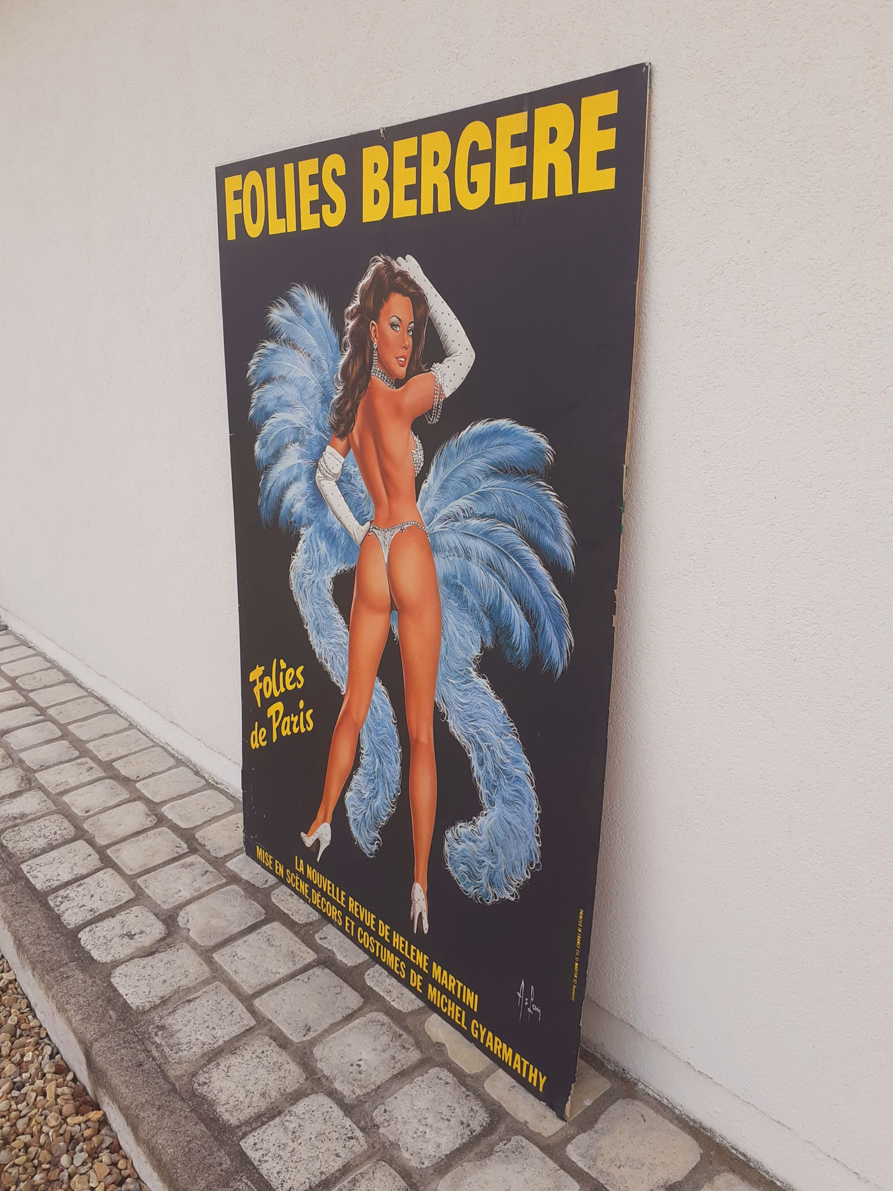 Poster for the Folies Bergère from 1974 illustrated by Aslan