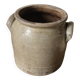 Glazed stoneware pot with two handles