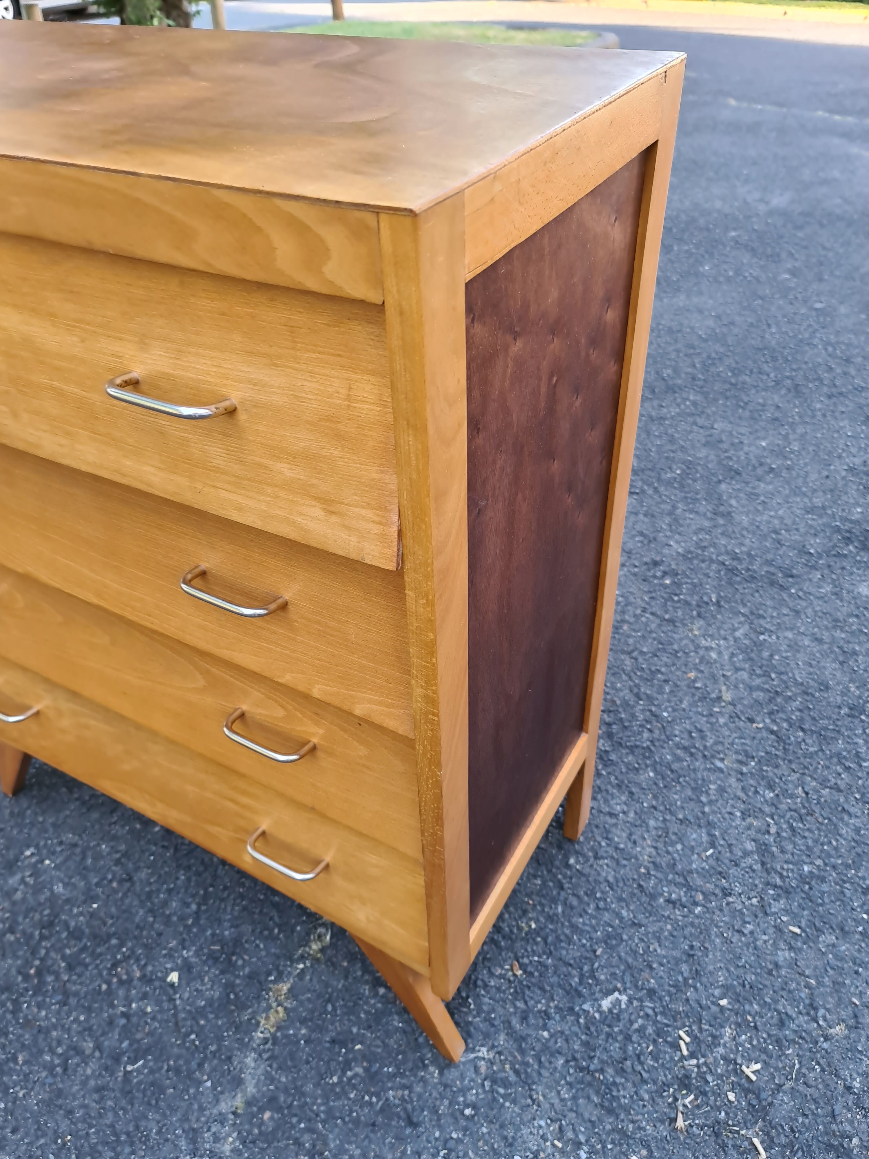Vintage chest of drawers 1960 foot compass