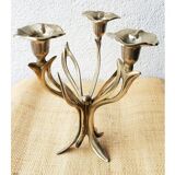 Three branched brass chandelier