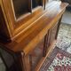 Library buffet two-body display cabinet solid cherry Louis-Philippe