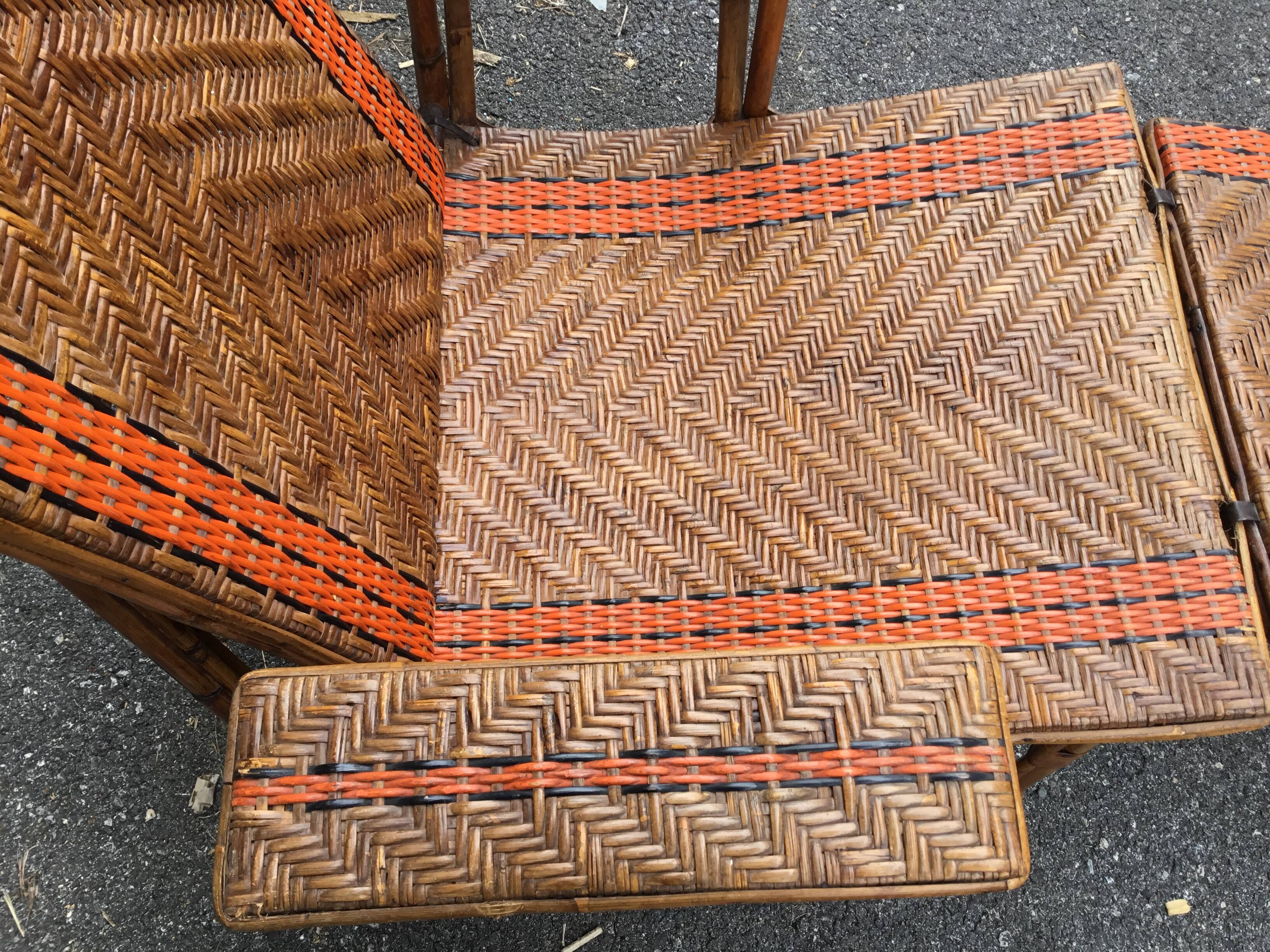 Wicker relax armchair