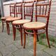 4 bentwood and webbing Dining Chairs by Jacob and Josef Kohn