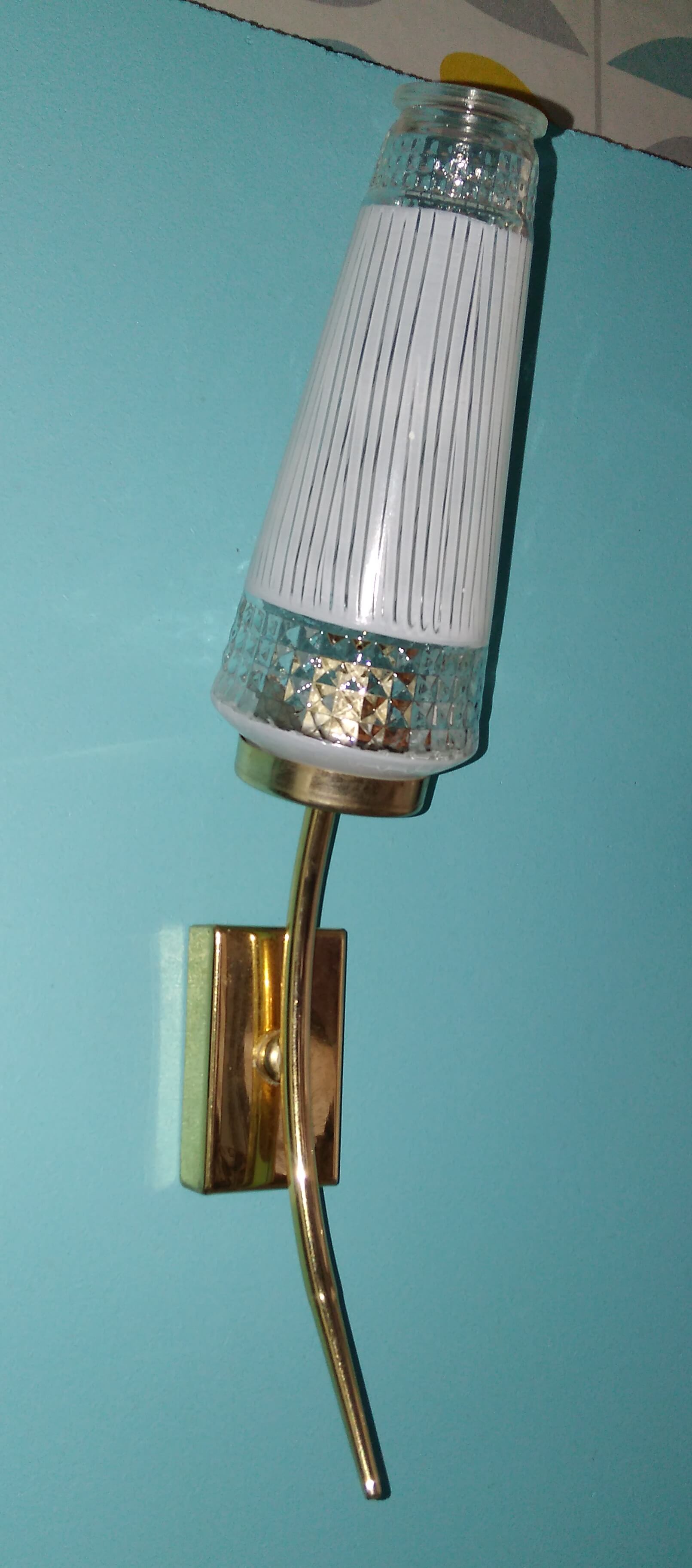 Pair of wall light 1 vintage fire