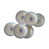 Set of 6 old flat plates Gien
