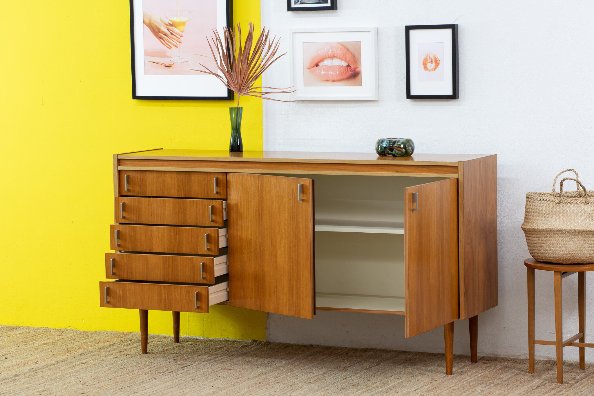 Vintage Scandinavian sideboard – 166 cm