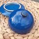 Butter bell in blue ceramic, handmade