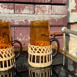 Glass mug in orangeade 60s