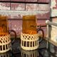 Glass mug in orangeade 60s