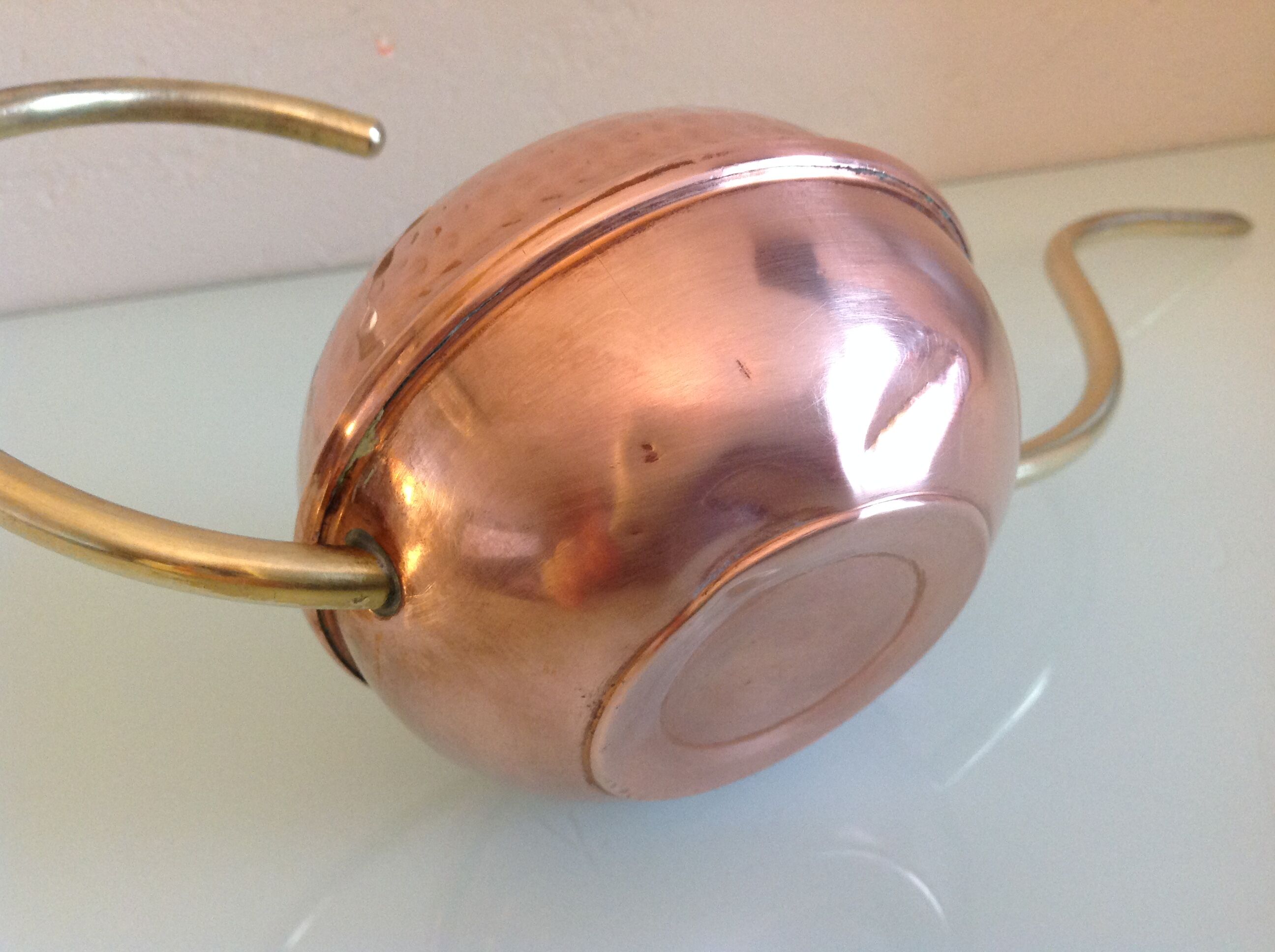 Red copper/vintage ball watering can 60s/70s