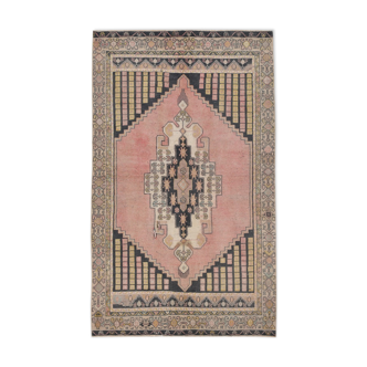 Handmade pink turkish rug 213x125cm