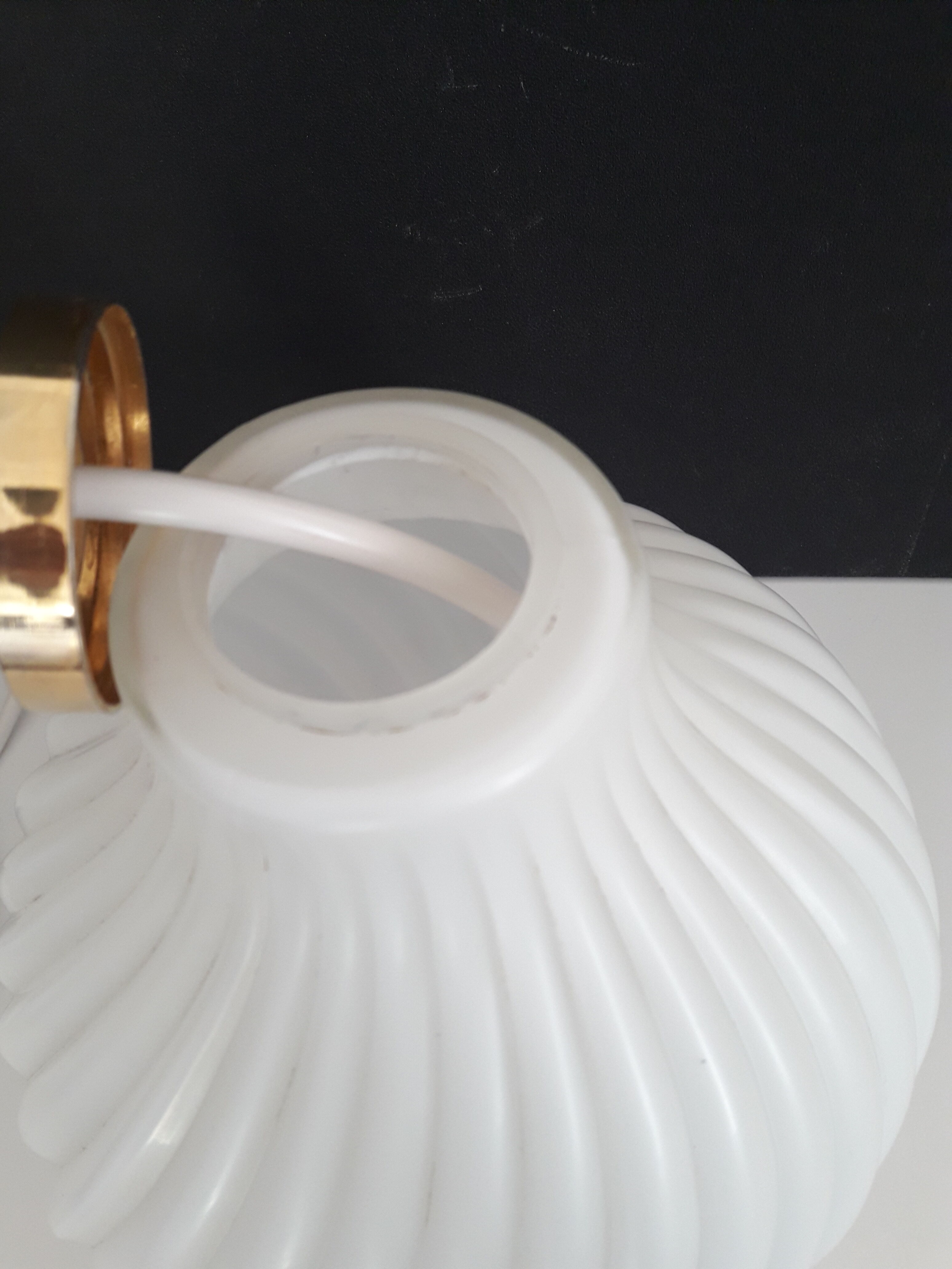 Vintage opaline pendant lamp