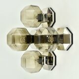 Motoko Ishii brass and glass ceiling light from the 1970s for Staff Leuchten