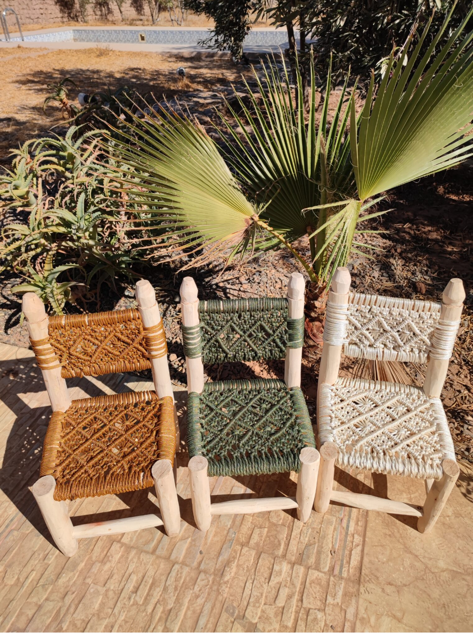 Macramé children's chair