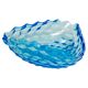 Vintage light blue decorative plate in glass - Italy, 1960s
