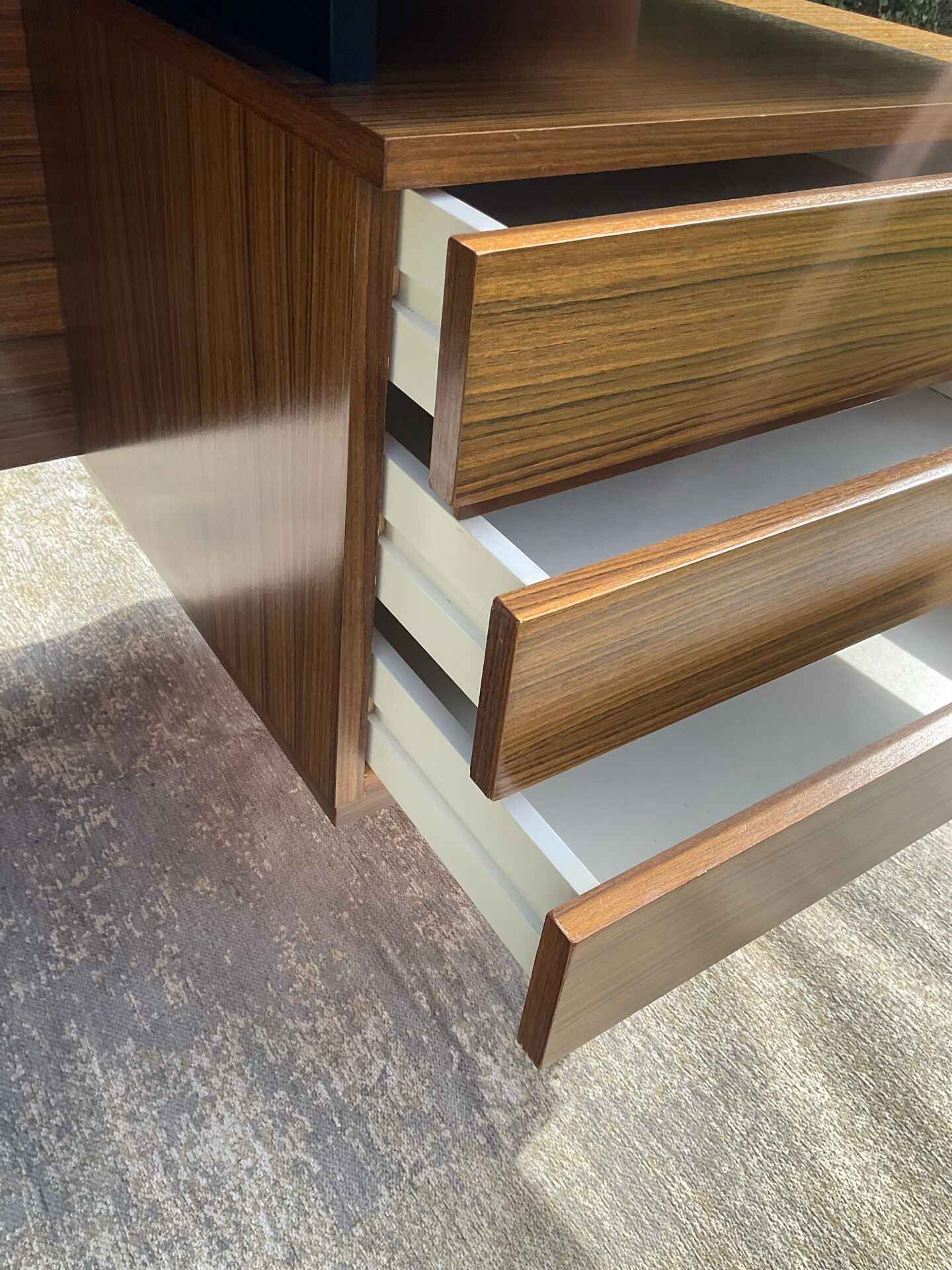 Vintage double-sided executive desk from the 1960s.