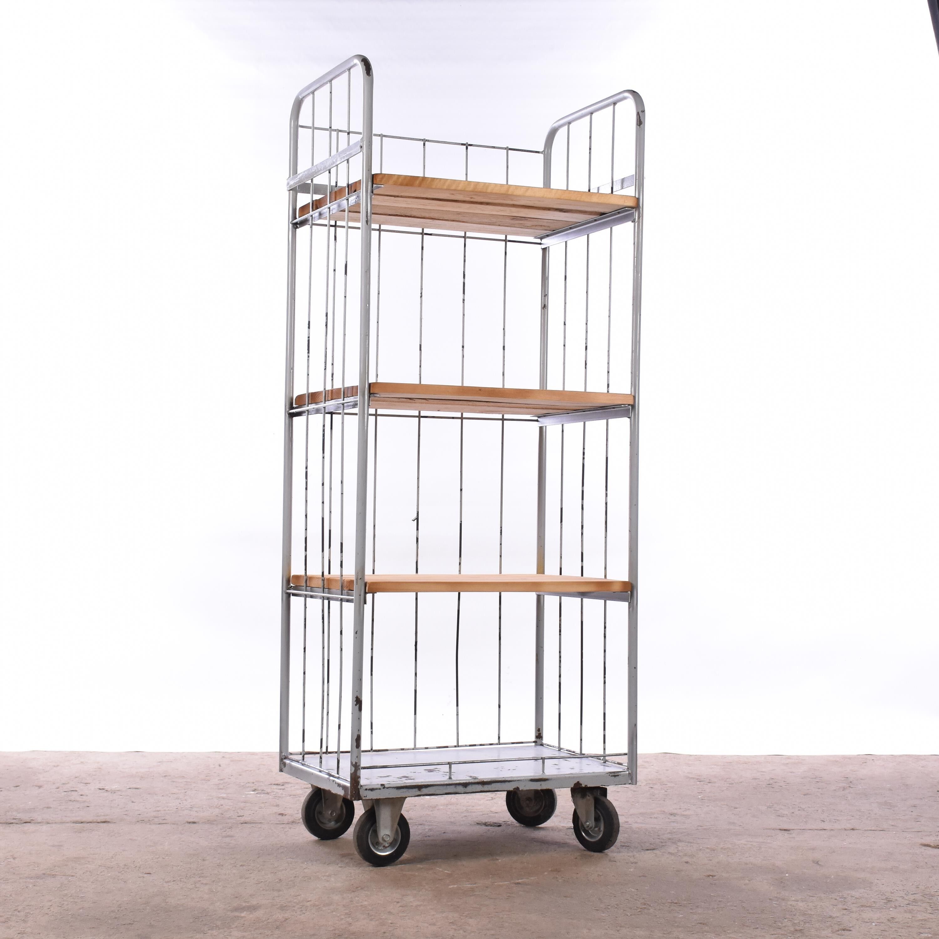 Industrial shelving unit on wheels Trolley