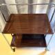 Antique & Vintage Side Table Folding Rolling Serving Cart Bar Design
