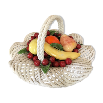 Panier de fruits en barbotine