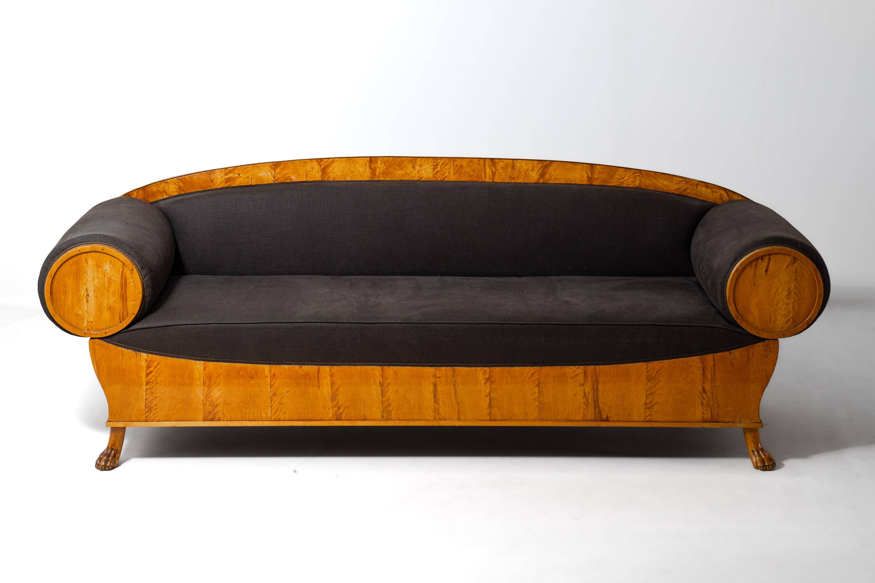 Geometric Art Nouveau sofa, Sweden 1920s