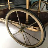 Rolling service wood and brass