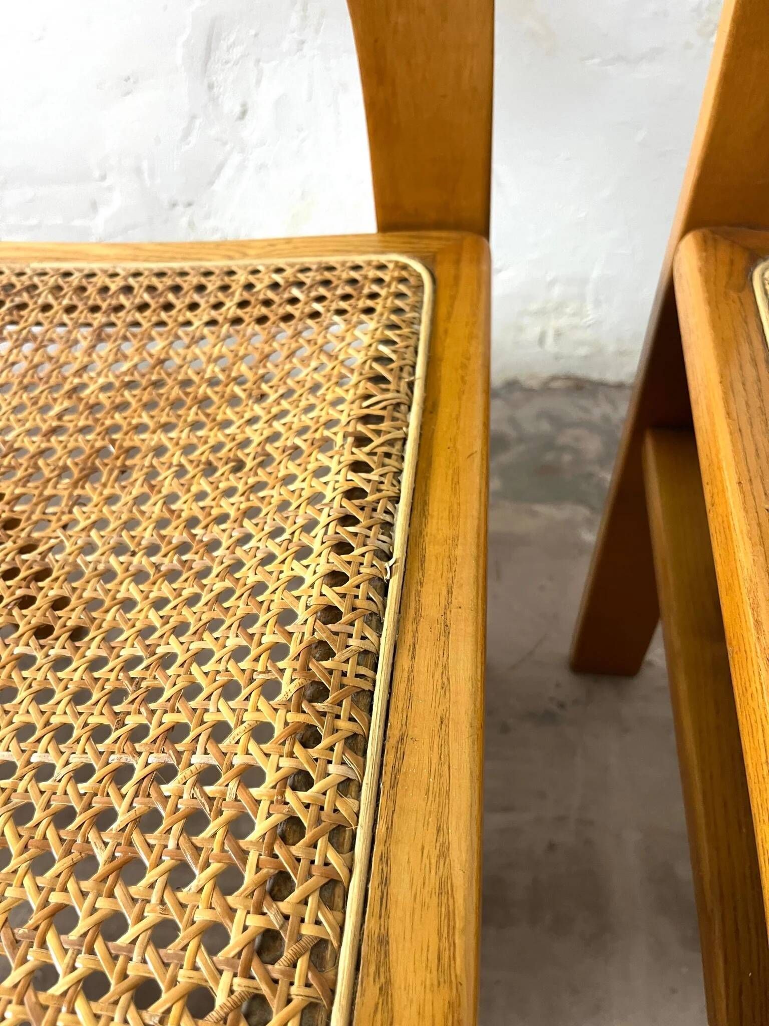 Set of 4 caned chairs Arcadia by Tagliabue di Cascina Armata, 1970-80.