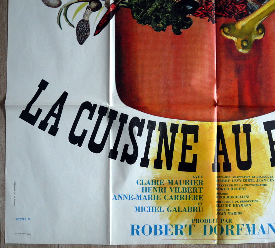 Affiche ancienne de film par Ferracci de 1963 La Cuisine Au Beurre