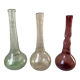 trio of Biot bubbled glass vases signed green 60s-70s