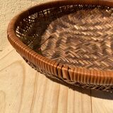 Empty cup woven wicker pocket