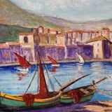 Oil on canvas “Marine” framed