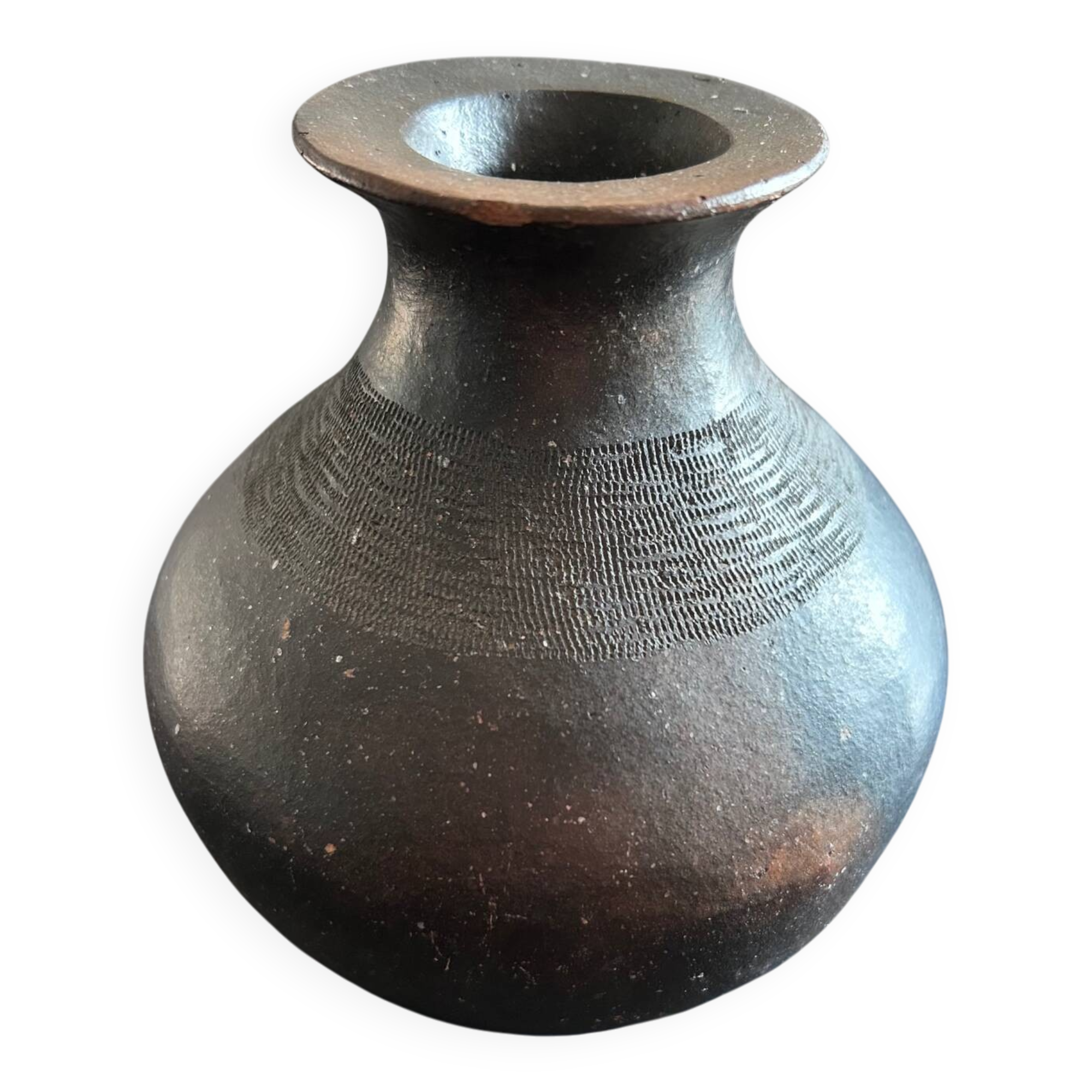 African black clay vase