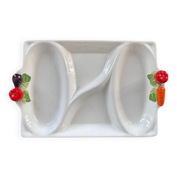 Plat à apéritif en barbotine légumes