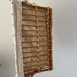 Rustic vintage wicker storage basket