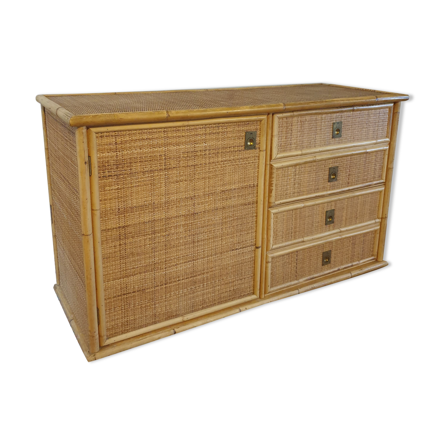 Rattan sideboard by Dal Vera