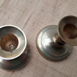 Duo of brass candlesticks