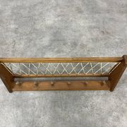 Portemanteau mural vintage bois 6 crochets style chalet