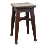 Antique solid oak English stool by Gaskell & Chambers Ltd