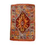 Old turkish Oushak rug 125x84 cm vintage carpet