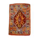 Old turkish Oushak rug 125x84 cm vintage carpet