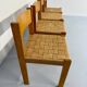 4 chaises bois et corde design Robert et Trix Haussmann  Dietiker vintage
