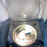 Vintage 70's wall light in white Murano glass