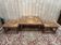 Table basse et bouts de canapés de style Louis XIII en parquet