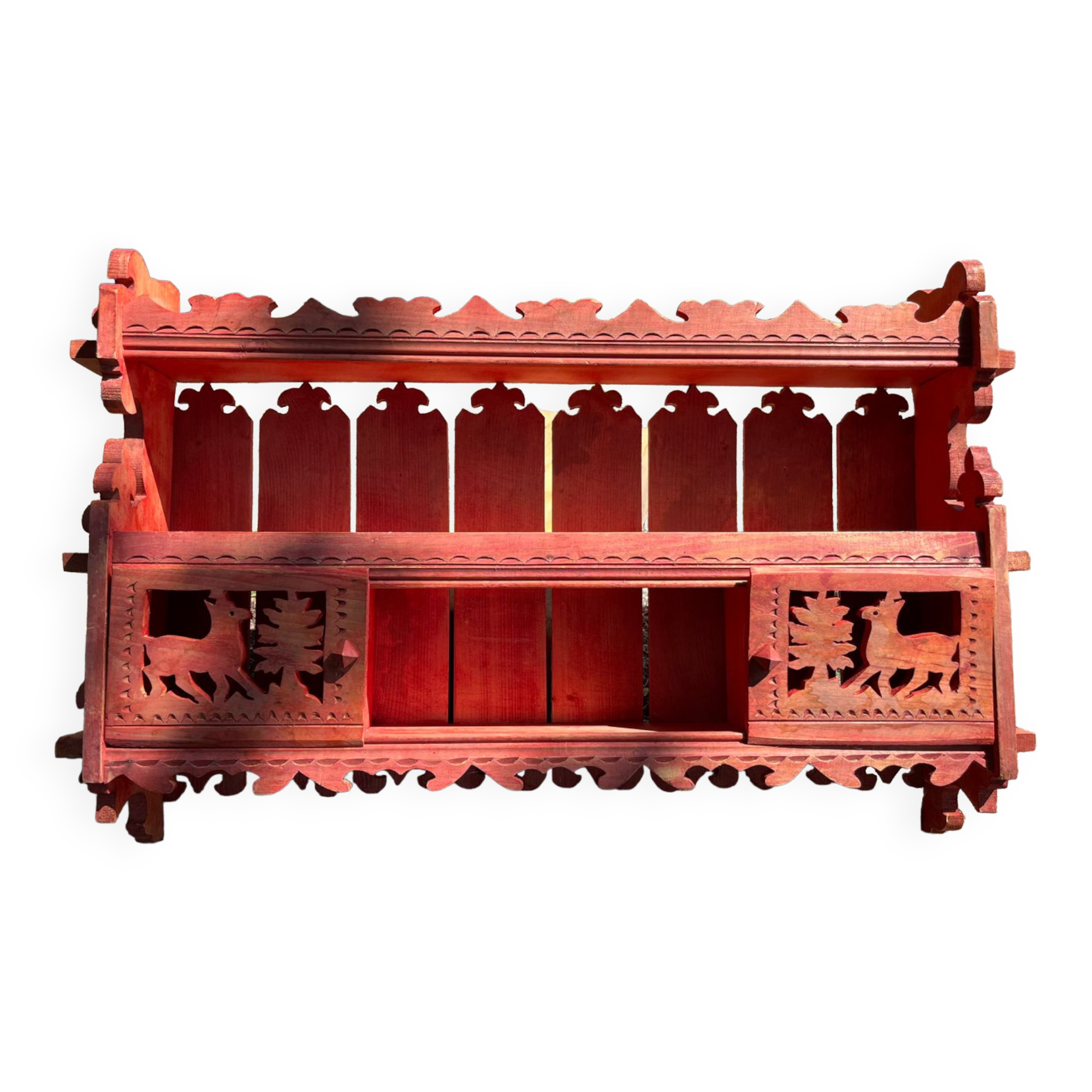 Vintage painted wood shelf