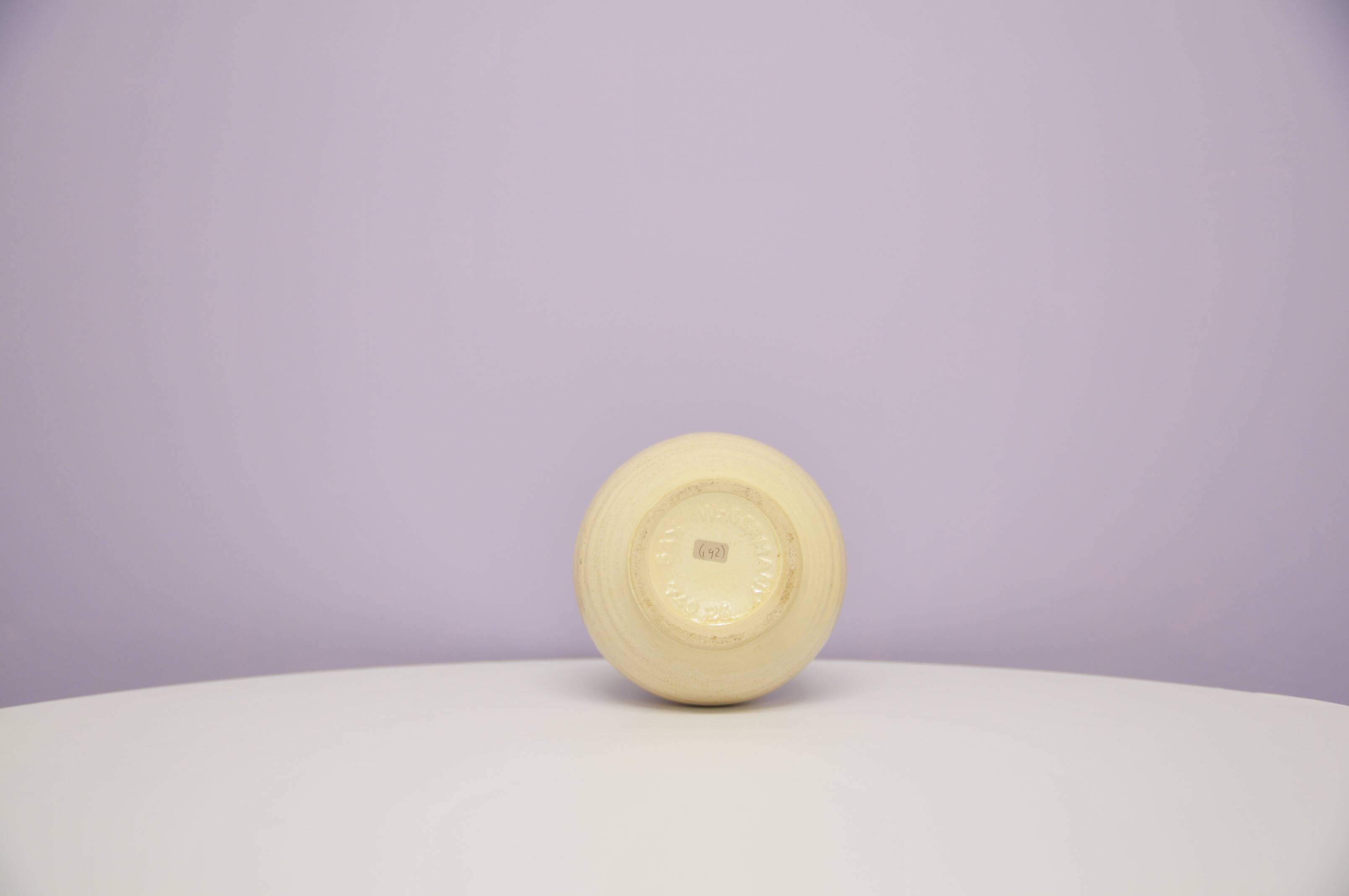 Vintage beige & brown west germany vase bay